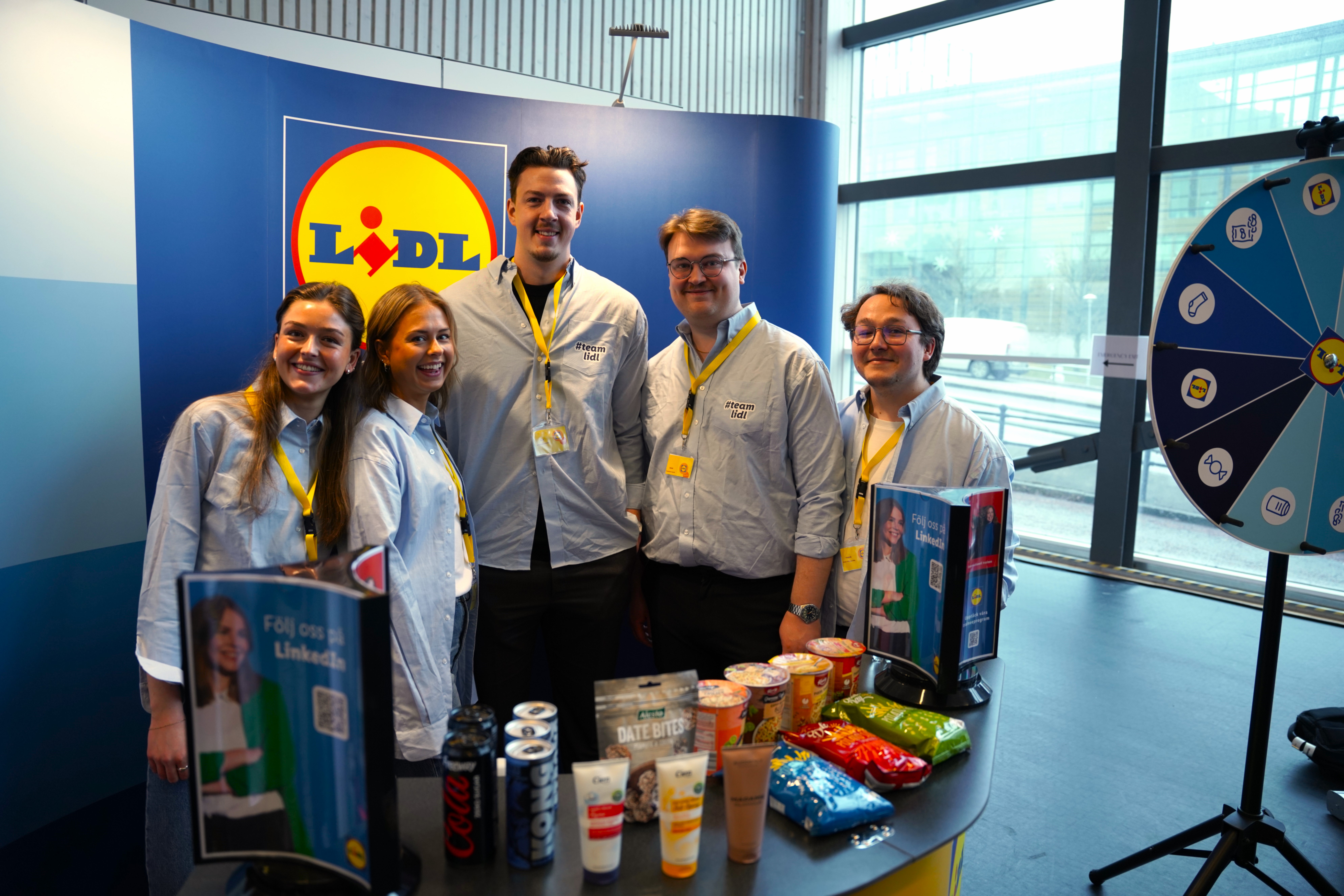 Team Lidl från vänster Minna Nordqvist, Sofia Tegle, Karl Westdahl, Jakob Hoffsten, Fredrik Holmström.