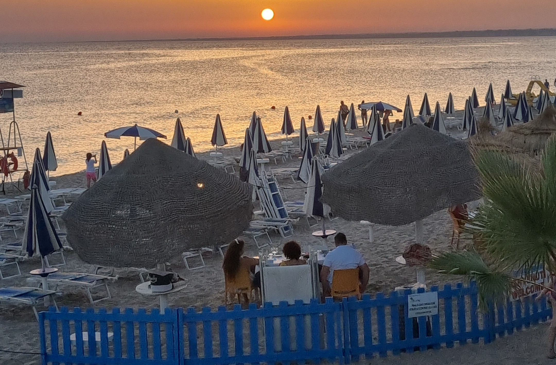 Solnedgång på Sicilien. 