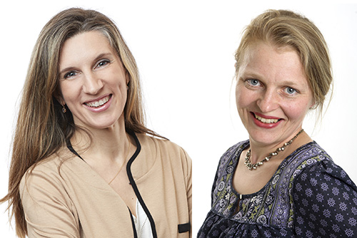 Porträtt på Guénola Nonet och Sofia Kjellström