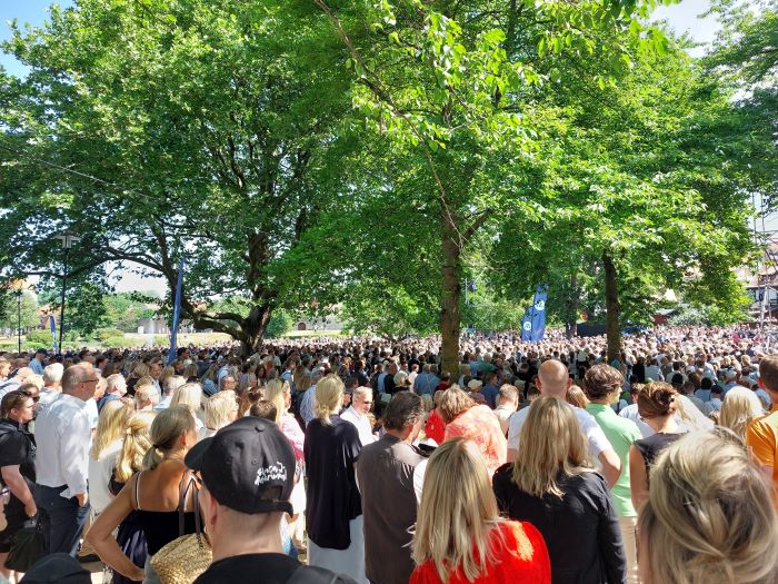 People at Almedalsveckan.