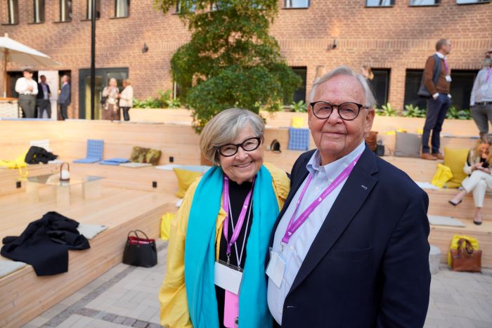 Christina Hamrin, Chair of the Hamrin Foundation, with Leif Melin, who co-founded CeFEO in 2005.