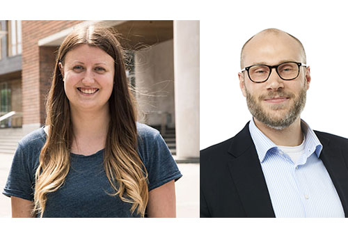 Porträtt på Sophia Fröberg Liljenberg och Mikael Lundberg